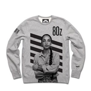Sade Grey Graphic Crewneck Sweater
